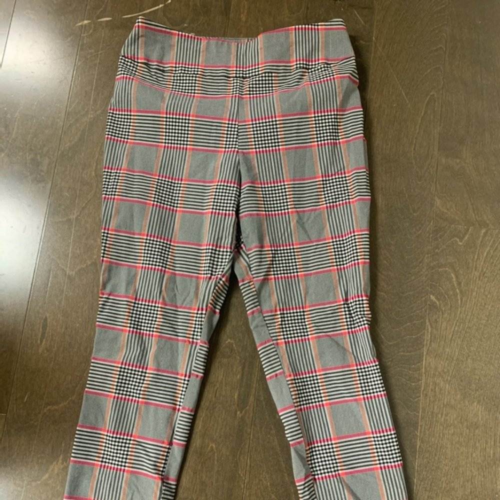Pink and Black Plaid Pants